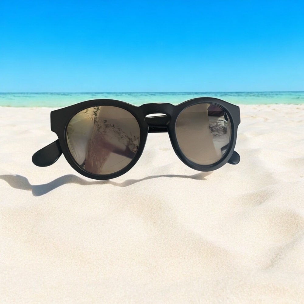 WESTWARD LEANING Black Handcrafted Frame Voyager Sunglasses